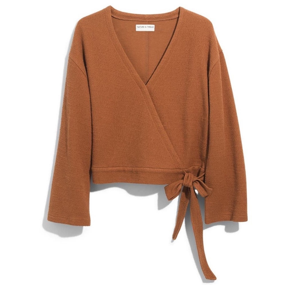 Madewell Texture & Thread Wrap Top